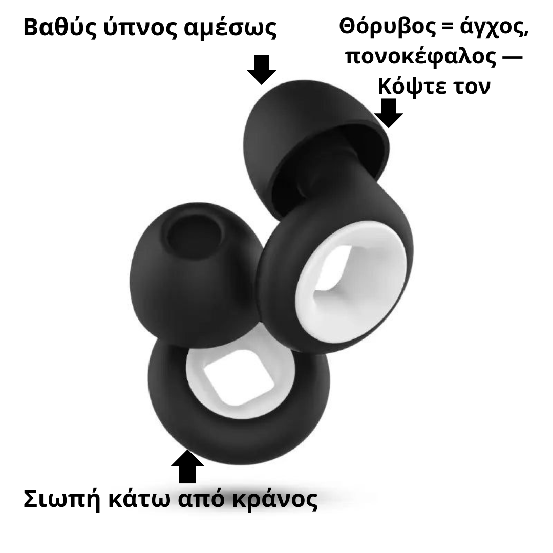Σιλικονούμενες ωτοασπίδες για Ύπνο & Μοτοσυκλέτα – Πληρωμή με Αντικαταβολή